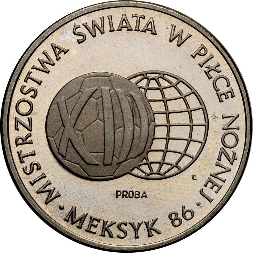 PRL. PRÓBA Nikiel 1.000 złotych 1986 Piłka Meksyk